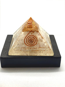 Crystal Pyramid with Copper